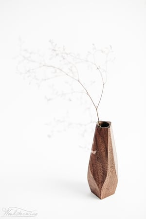 Image of Wavy wood vase