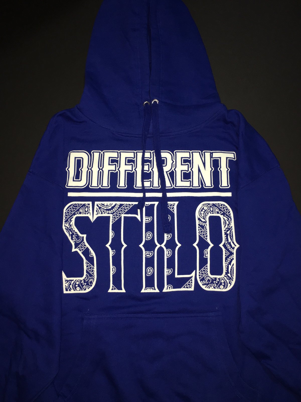 Image of NEW Different Stilo "Blue & White" Bandana Hoodie