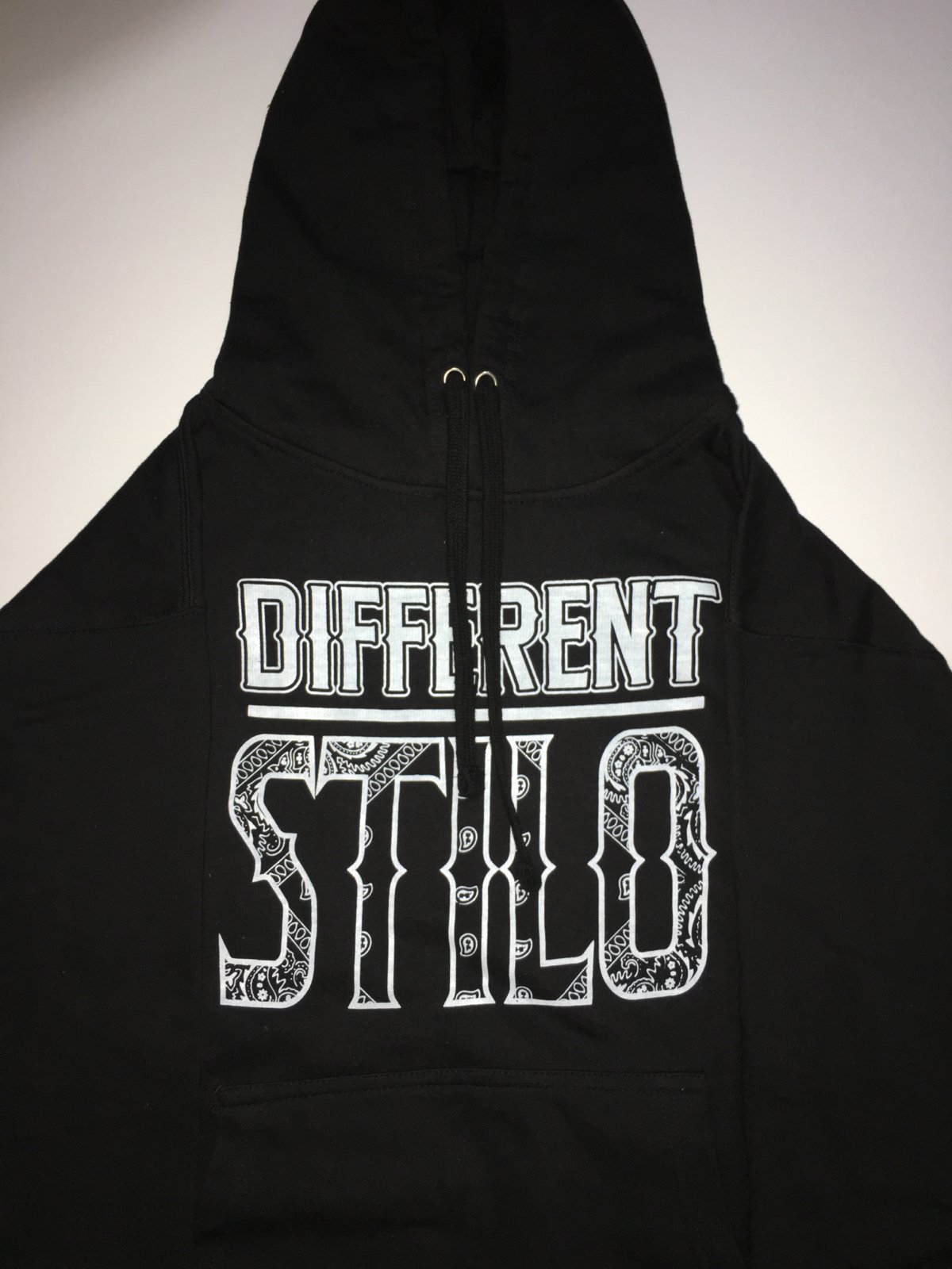 Image of Different Stilo "Black & White" Bandana Hoodie