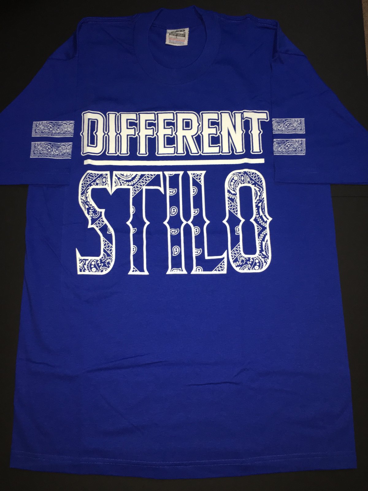 Image of Different Stilo "Blue & White" Bandana T-Shirt