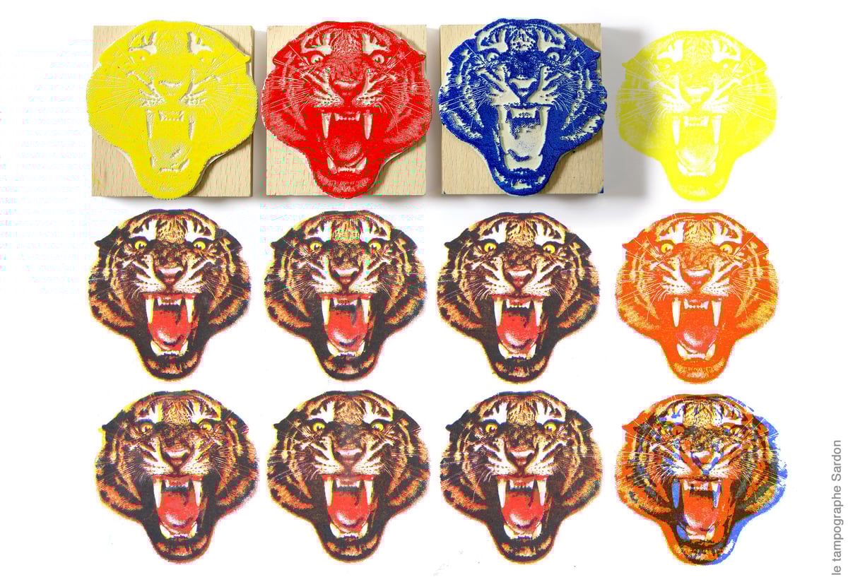 Le Tampographe The Stampographer — Tigre en trois couleurs Three