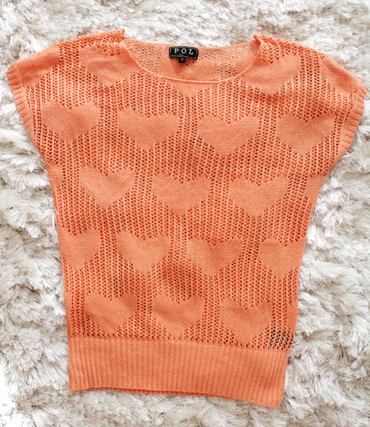 Image of Peach Heart Sweater