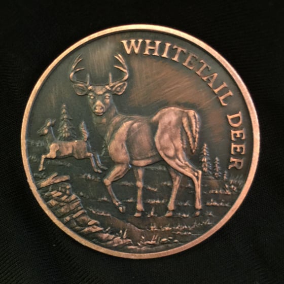 Image of Whitetail Deer 1oz Copper Challenge Coin