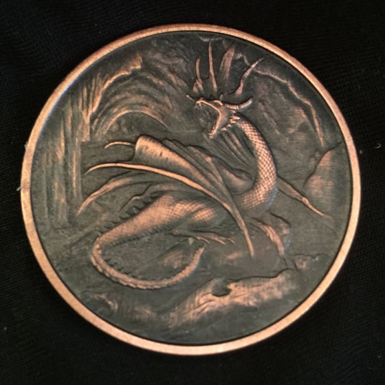Image of Ancient Dragon 1oz Copper Challenge Coin