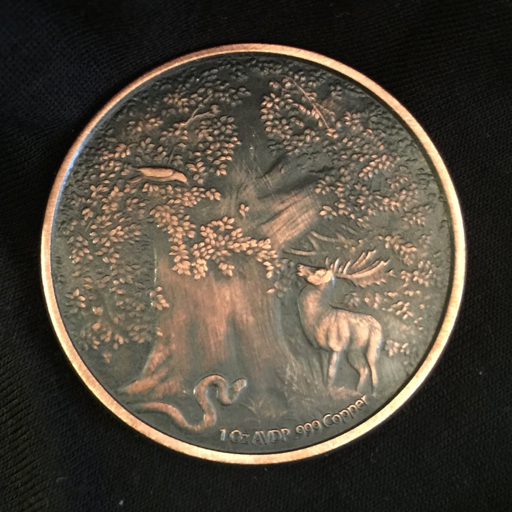 Image of Ancient Dragon 1oz Copper Challenge Coin