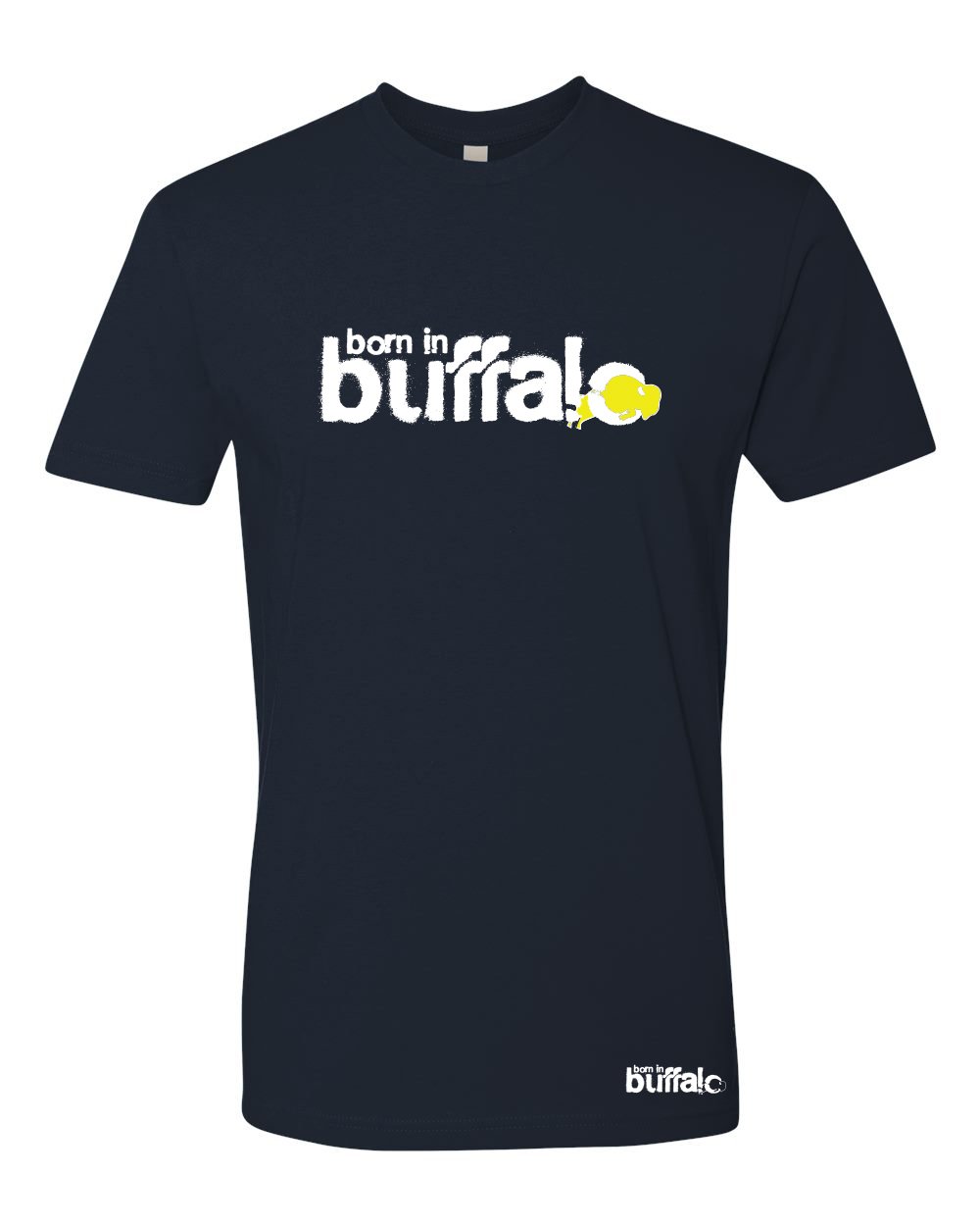 Image of Born In Buffalo Classic T-Shirt NAVY