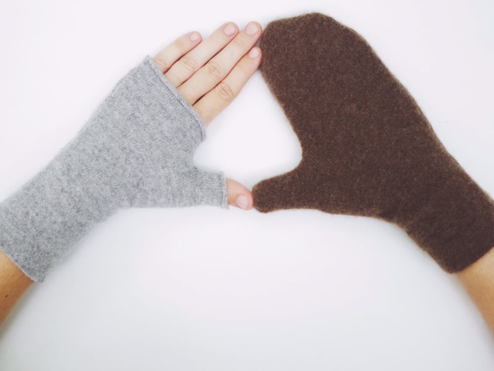 Image of Cashmere mittens for women