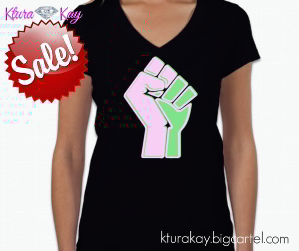 Image of Pink & Green Power Fist 