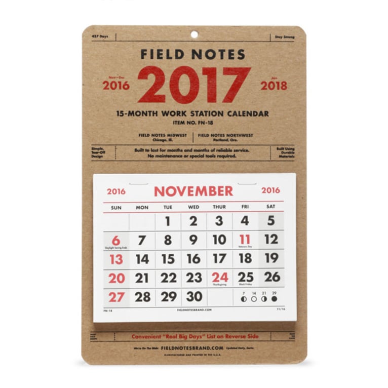 Image of Field Notes - Work Station Calendar