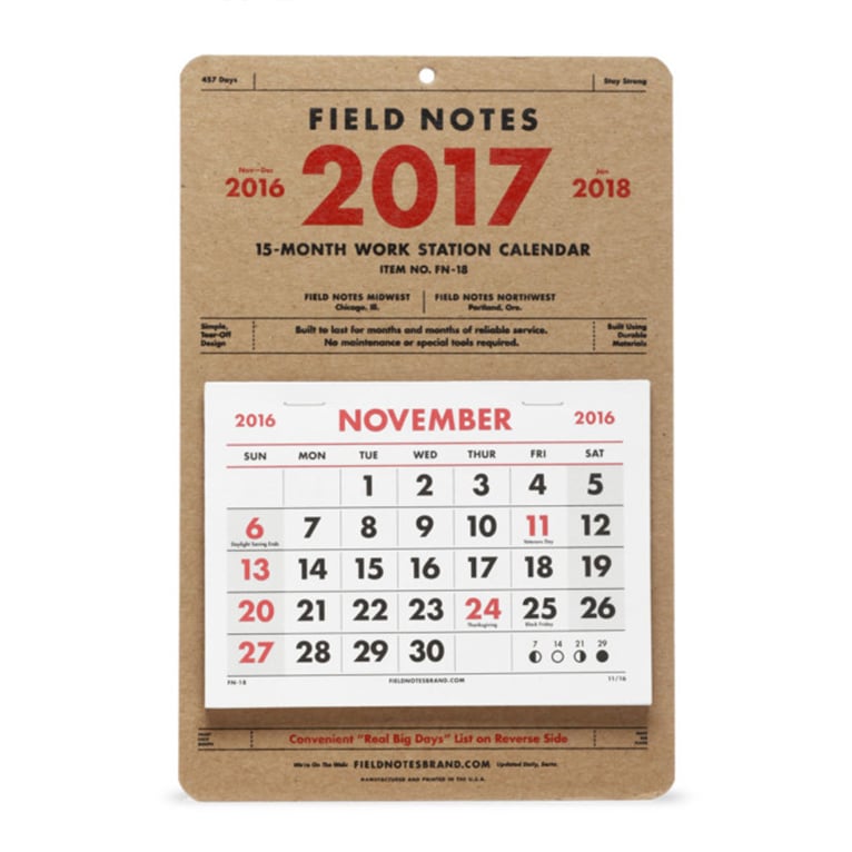 Field Notes - Work Station Calendar / Hedgerow General field-notes-work-station-calendar-hedgerow-general