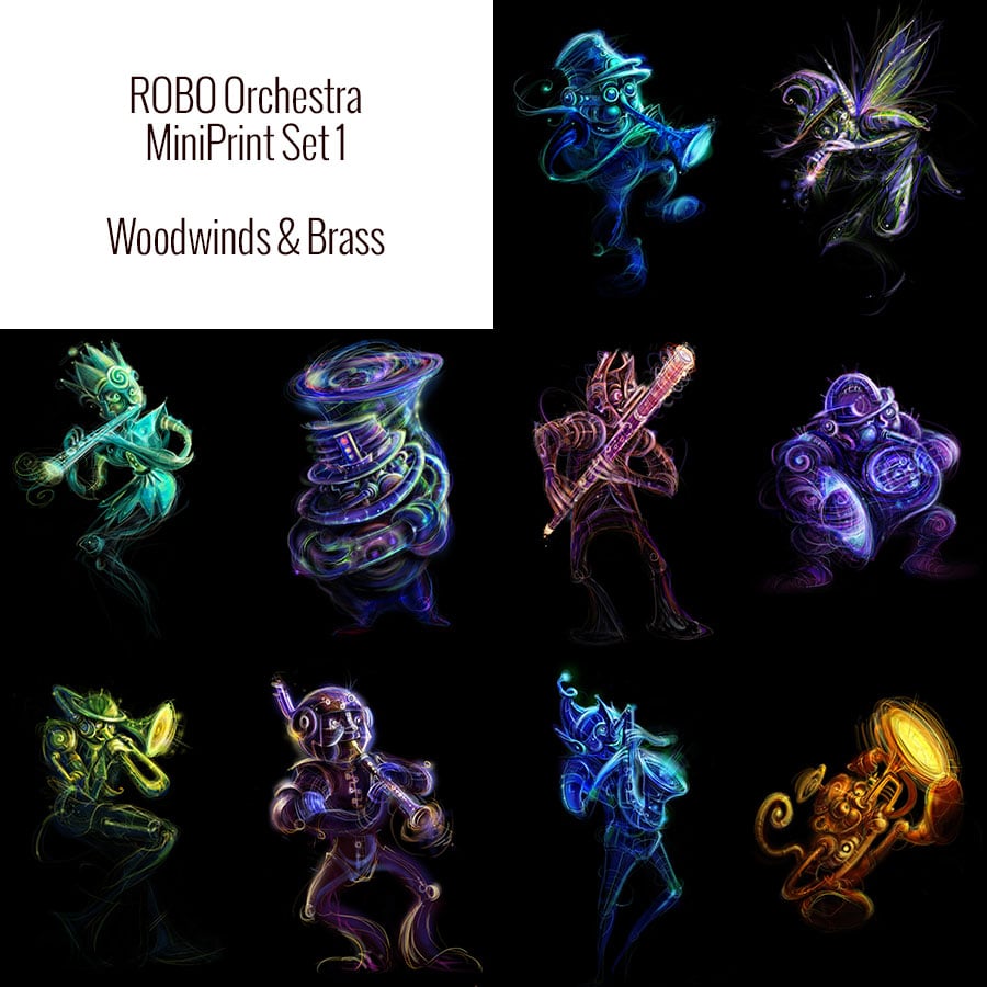 Image of Robo Orchestra MiniPrint Set 1