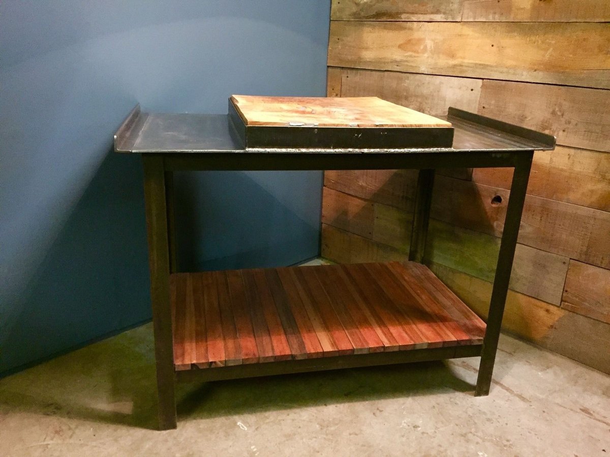 Industrial Butcher S Block Style Kitchen Island Work Bench Prep