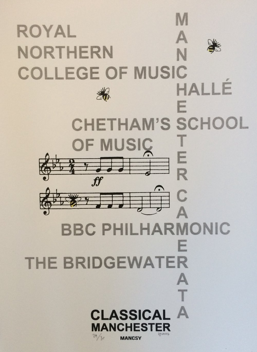 Image of A3 Classical Manchester screen print 