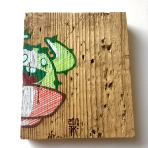 Image of 'Hello there' - CactusClan drawing on wood