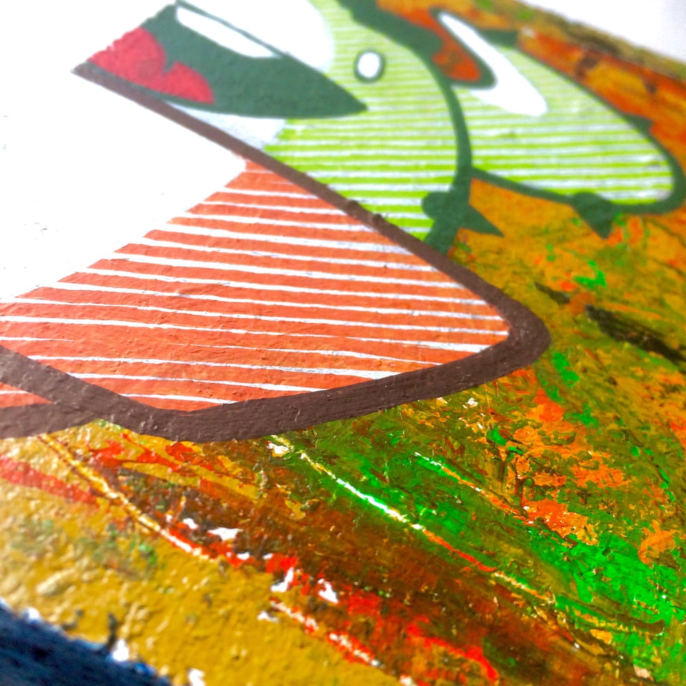 Image of 'Colorfuller' - CactusClan drawing on wood