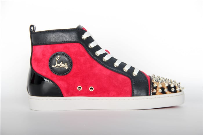 Image of Limited Version Christian Louboutin Sliver Louis Spikes Mens Flat Sneaker