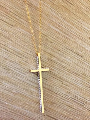 Image of Double Layered Cross Necklace