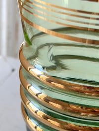 Image 5 of Vase vintage vert et doré
