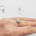 Simple Amazonite Stone Ring - for luck