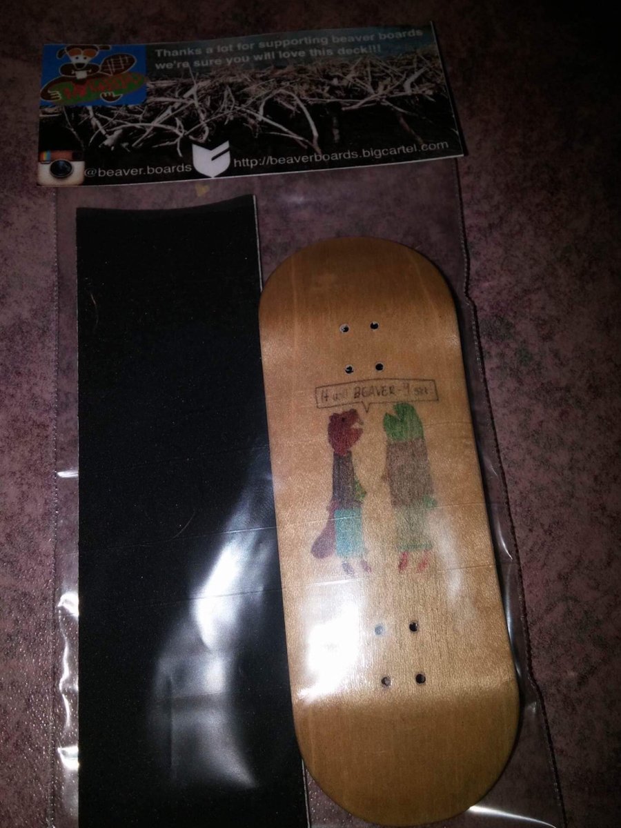 Image of Pale beaver-y graphic deck 33.5mm