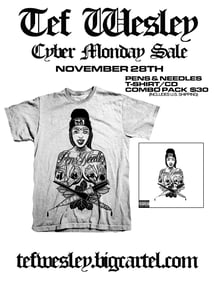 Image of Tef Wesley "Pens & Needles" T-Shirt/CD Combo (Cyber Monday Special)