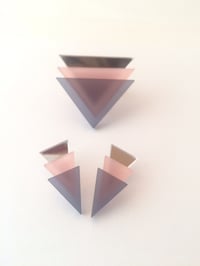 Image 2 of Set 3Tria grey pink mirror