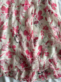 Image 6 of Vintage Y2K silk floral skirt with mermaid fairy hem detail