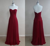 Image 1 of Beautiful Burgundy Sweetheart Prom Dresses , Prom Gowns, Bridesmaid Dresses