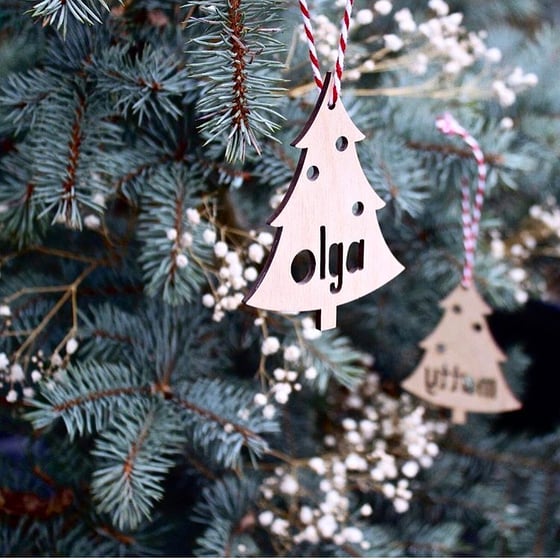 Image of PERSONALISED CHRISTMAS TREE DECORATION