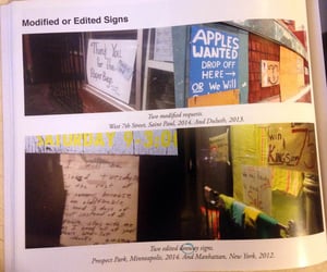 Image of "Possible Monument", a collection of sidewalk sign photography