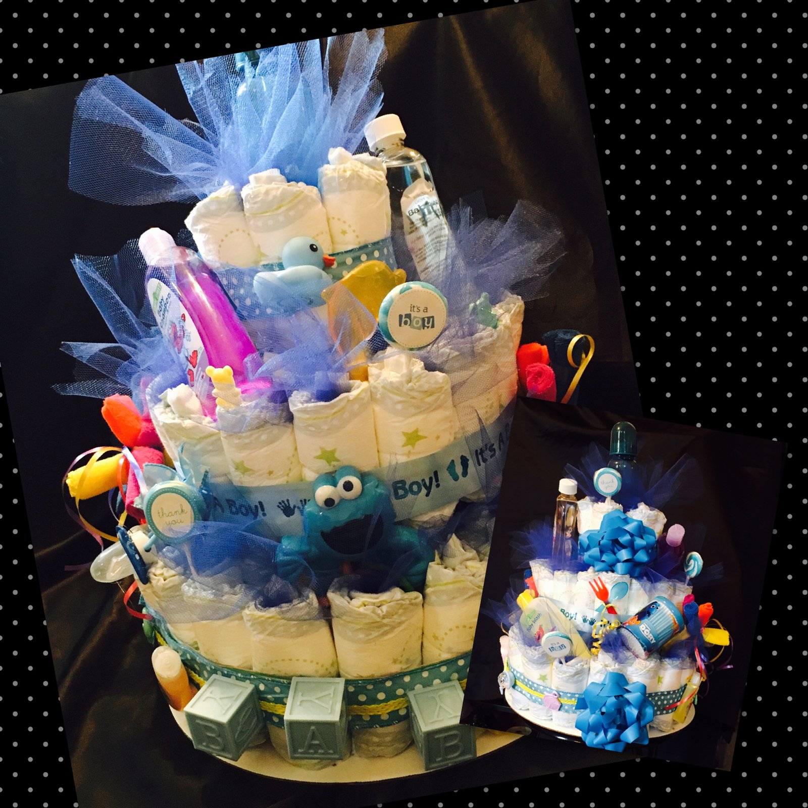 large diaper cake
