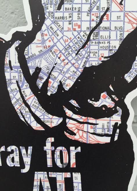 Pray For ATL Map Junior Cut Out Print! Image 2