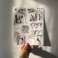 horses and stars sticker sheet