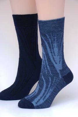 Image of Soft Merino Blend Dress Socks - 2pair pack - Geometric Botanical