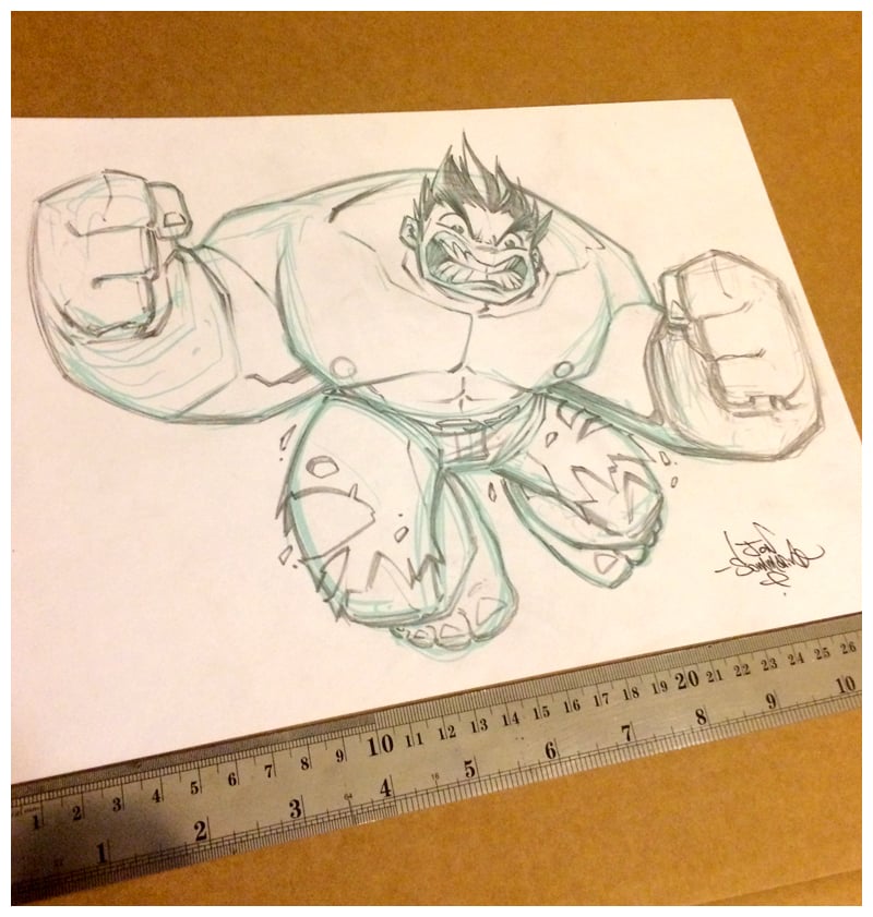ORIGINAL ART Chibi Hulk Sketch