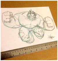 Image 2 of ORIGINAL ART Chibi Hulk Sketch