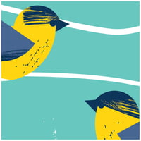 Image 3 of Birds Of A Feather Canada Warbler Silkscreen Print - BirdSafe PGH