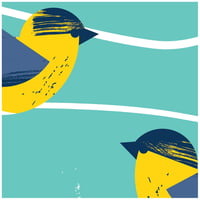 Image 3 of Birds Of A Feather Canada Warbler Silkscreen Print - BirdSafe PGH 