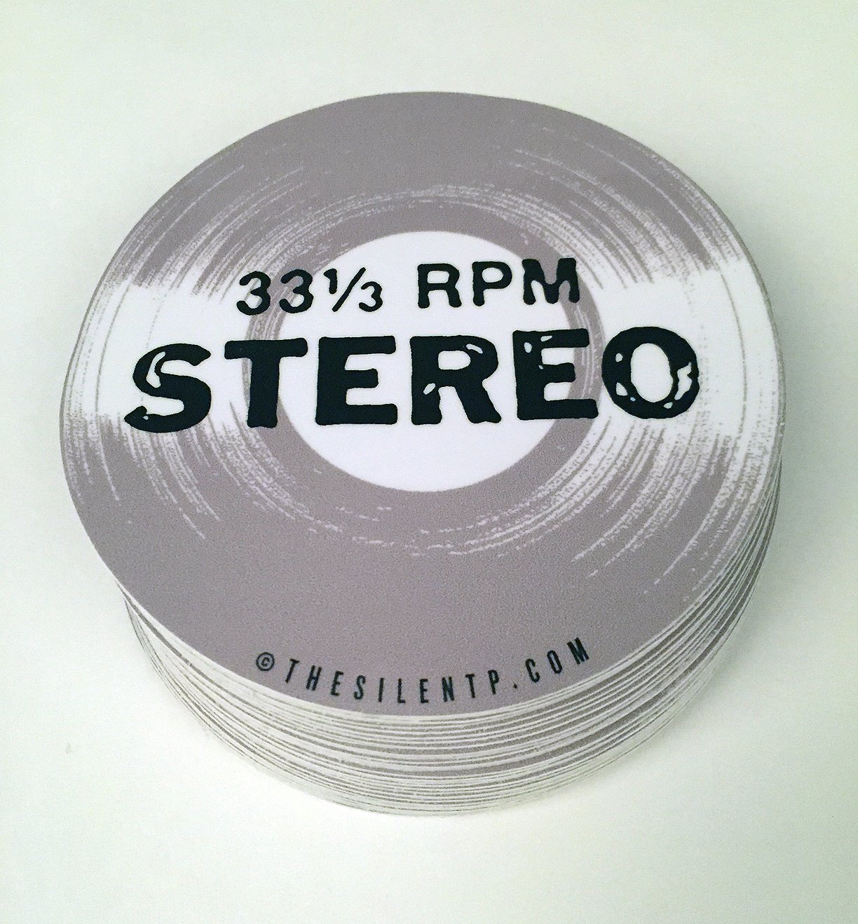 33 1/3 RPM Stereo Vinyl Sticker | TheSilentP