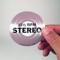 Image 1 of 33 1/3 RPM Stereo Vinyl Sticker