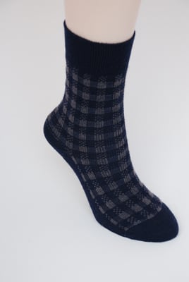 Image of Soft Merino Blend Dress Socks  - Plaid