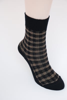 Image of Soft Merino Blend Dress Socks  - Plaid