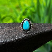 Image 1 of Nevada Turquoise Blue Ring- Size 5