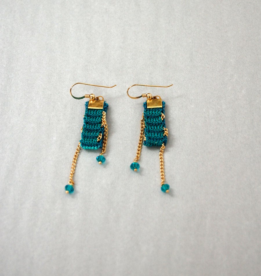 Image of Jewel Colours One Pixel Swarovski Earrings