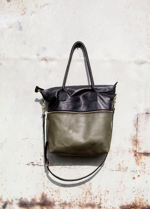 Image of Leather Tote Bag - with shoulder strap - more colours available