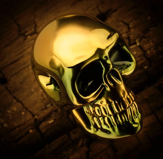 Image of Gold Dream Series skull Pendant