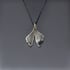 Silver Ginkgo Leaf Necklace Image 2