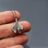 Silver Ginkgo Leaf Necklace Image 3