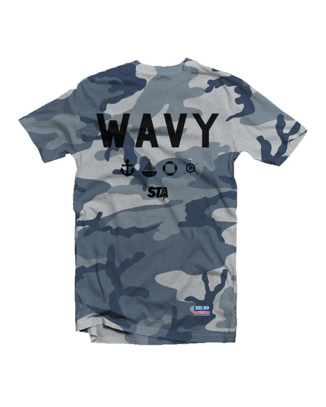 Image of Wavy Navy Tee 