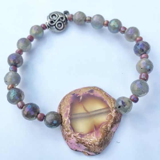 Image of Twin Soul Transformation ~ Agate and Aurora Borealis Labradorite